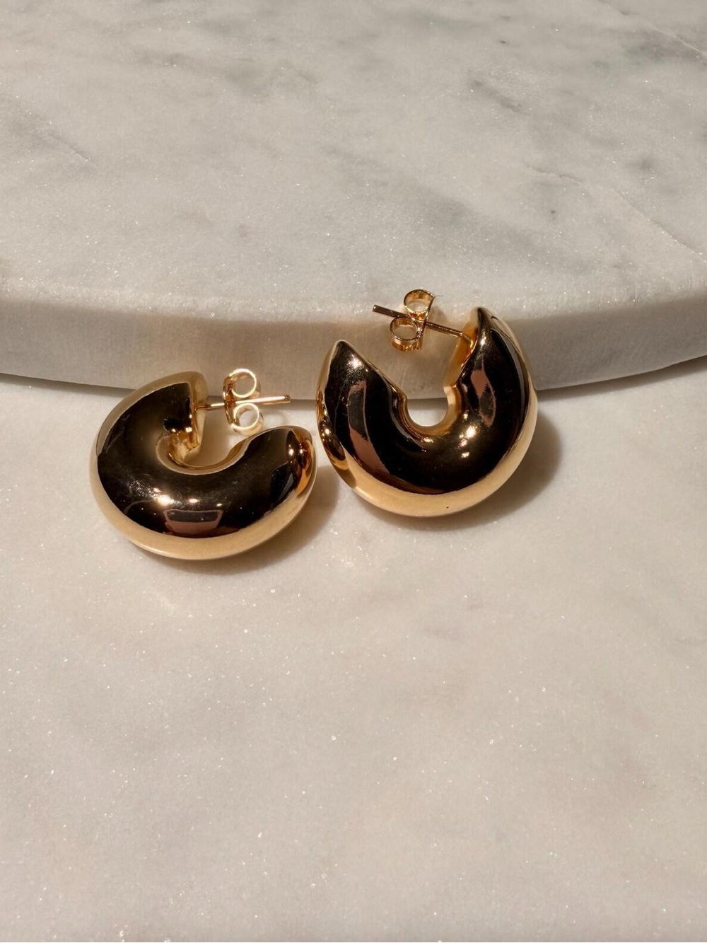 18K Gold Filled 9.6mm Chunky Hoop Earrings – Waterproof & Tarnish Resistant